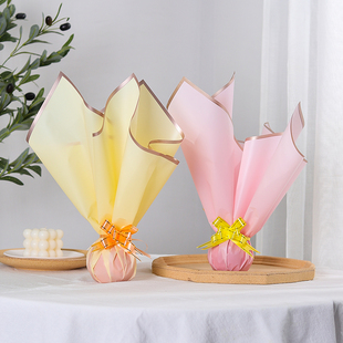 圣诞节苹果包装 纸送拉花 纸金边平安果半透明玻璃纸雾面塑料纸包装