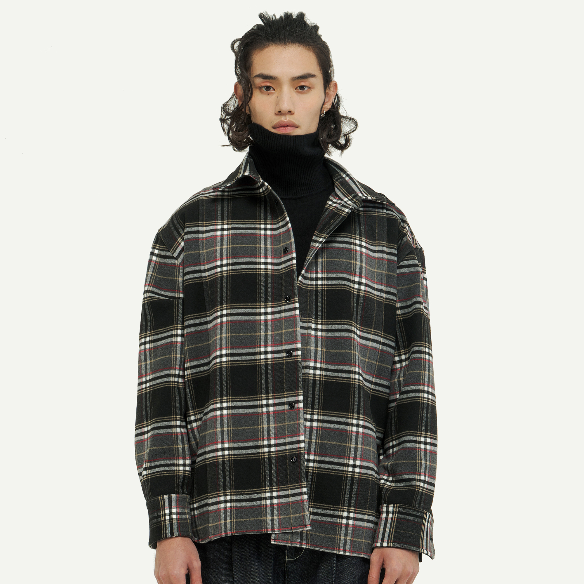 TENT STUDIO 18AW-M179 PLAID SHIRT ¼Óºñ¿íËɸñÎÆ³ÄÉÀ