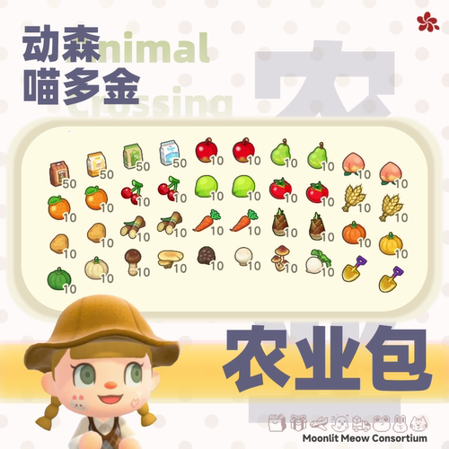 Switch动森 农业种植包 道具家具铃钱鱼饵机票衣服森动素材料DIY