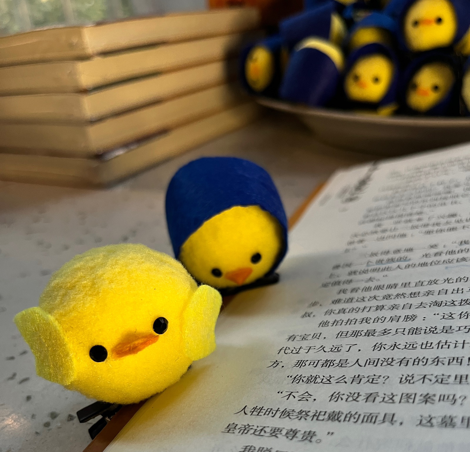 张起灵小鸡发夹 小黄鸡发夹 盗墓笔记小哥发夹 鸡妈妈手工diy发夹