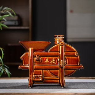 空瓶没有酒 3斤酱色风车景德镇陶瓷酒瓶酒壶创意密封装饰摆件