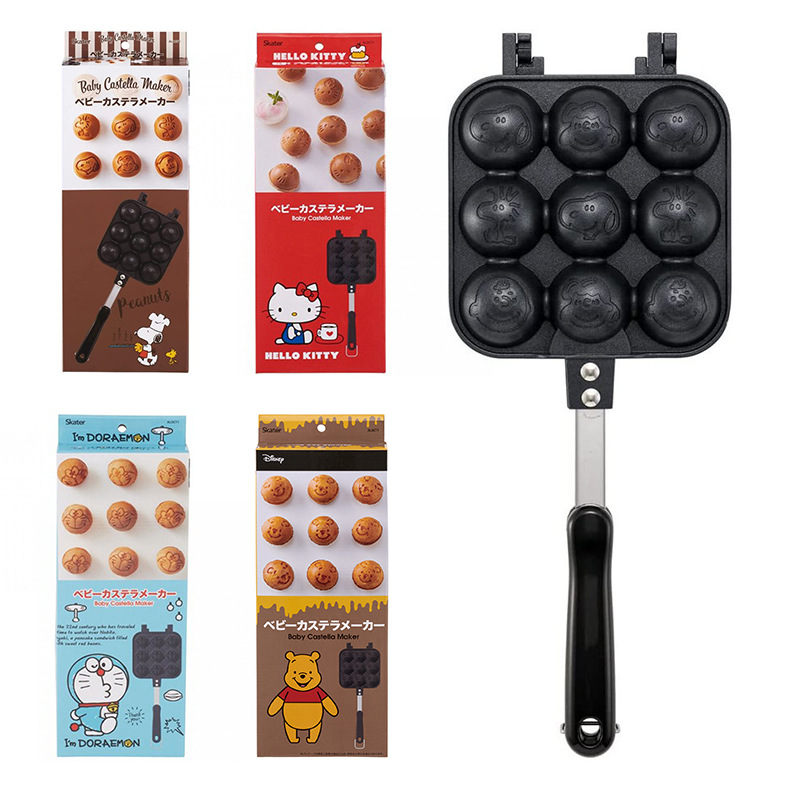 日本进口skater卡通造型印可拆卸章鱼烧锅鸡蛋仔小丸子锅火炉用