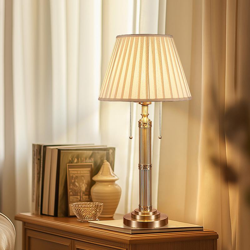 芘旗埕堡全铜卧式客厅美式拉链灯