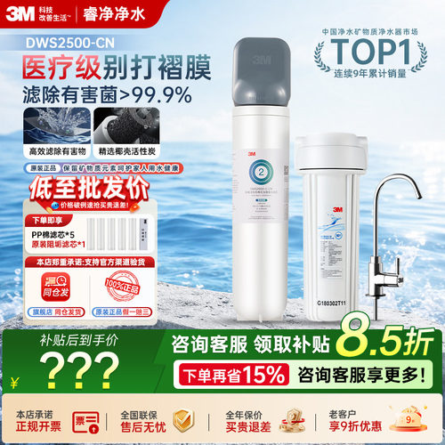 3M净水器家用直饮DWS2500-CN