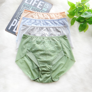 三角裤 出口韩国新品 型舒适胖MM大码 丝滑无痕中高腰大版 N138 女内裤