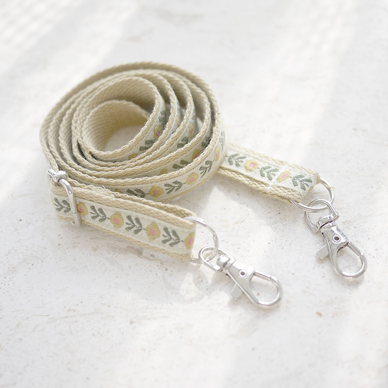 手工自制箱包配件拍立得相机微单通用绣花帆布带可调节长度耐脏