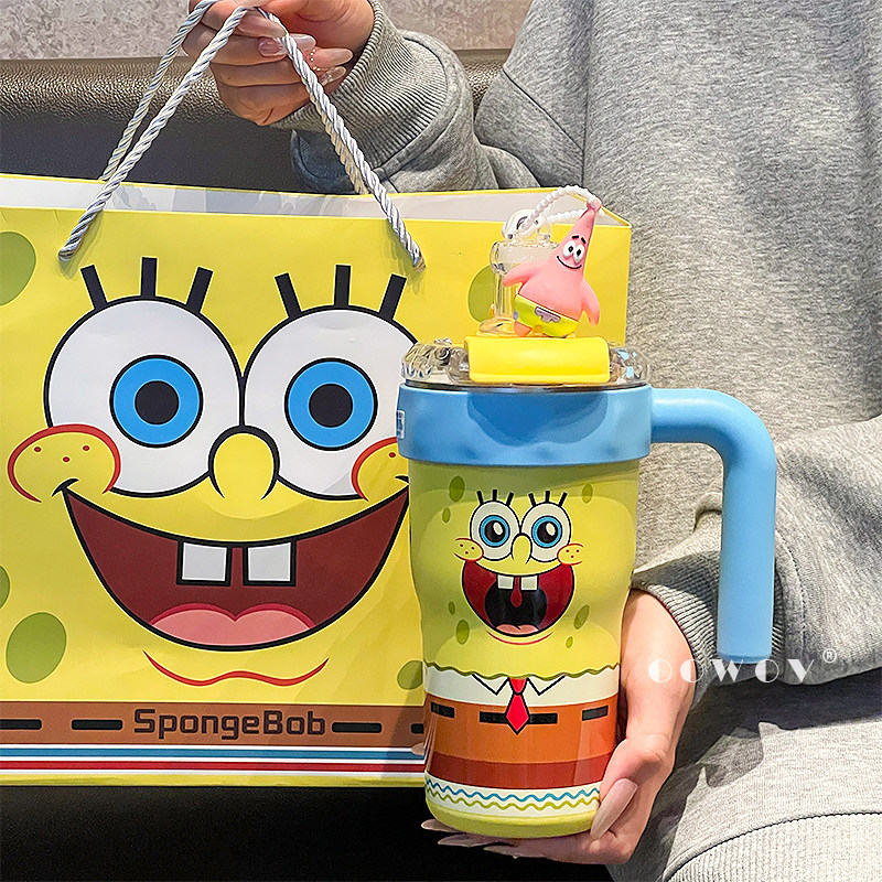 海绵宝宝周边保温杯儿童生日礼物男女生大号大容量水杯子伴手礼品,餐饮具,保冷/保温杯,淘宝优惠券,粉丝福利购,淘宝优惠卷