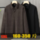 12XL350斤秋冬条绒polo衫 商务oversize2026 男加肥加大纯色t恤长袖