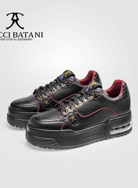 Scabal联名BucciBatani搭配鹿皮手工轻奢情侣款板鞋