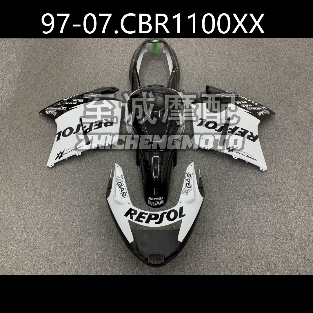 适用于本田 CBR1100XX 黑鸟 1997 98 99 2000-2007年 全车壳 外壳