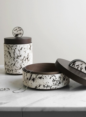 现代简约马毛高档皮质收纳盒