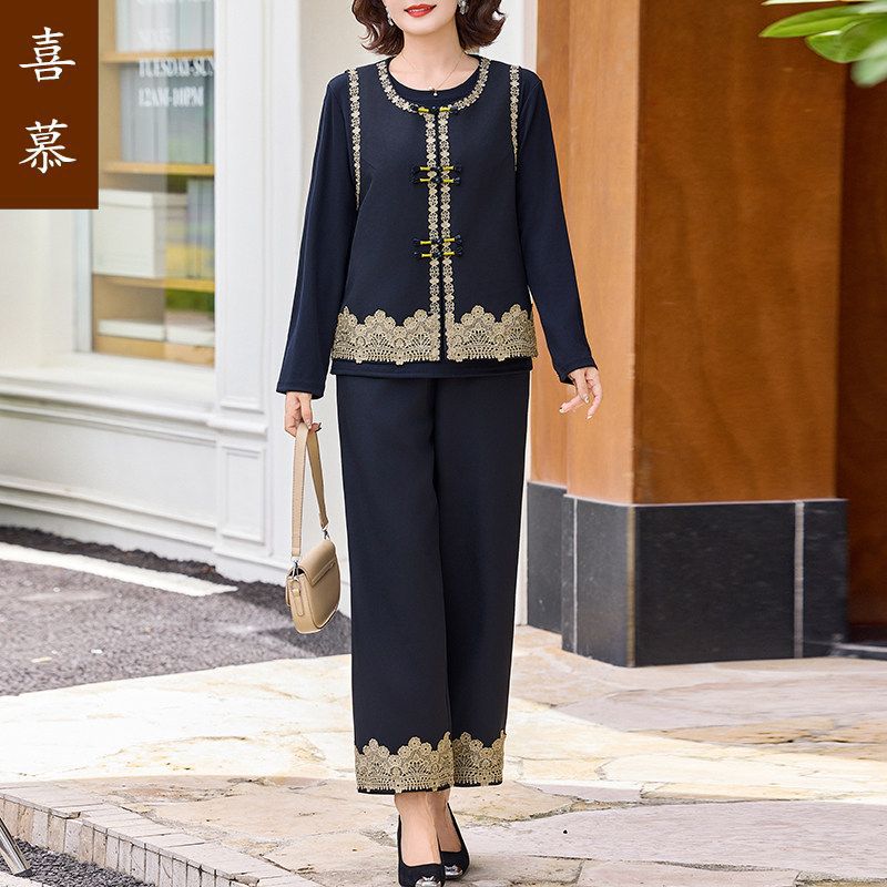 喜慕妈妈新中式春秋三件套