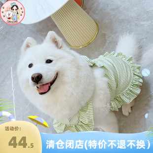 【闭店】中大型犬狗性感条纹舒适甜美夏日吊带裙▲淑女日记