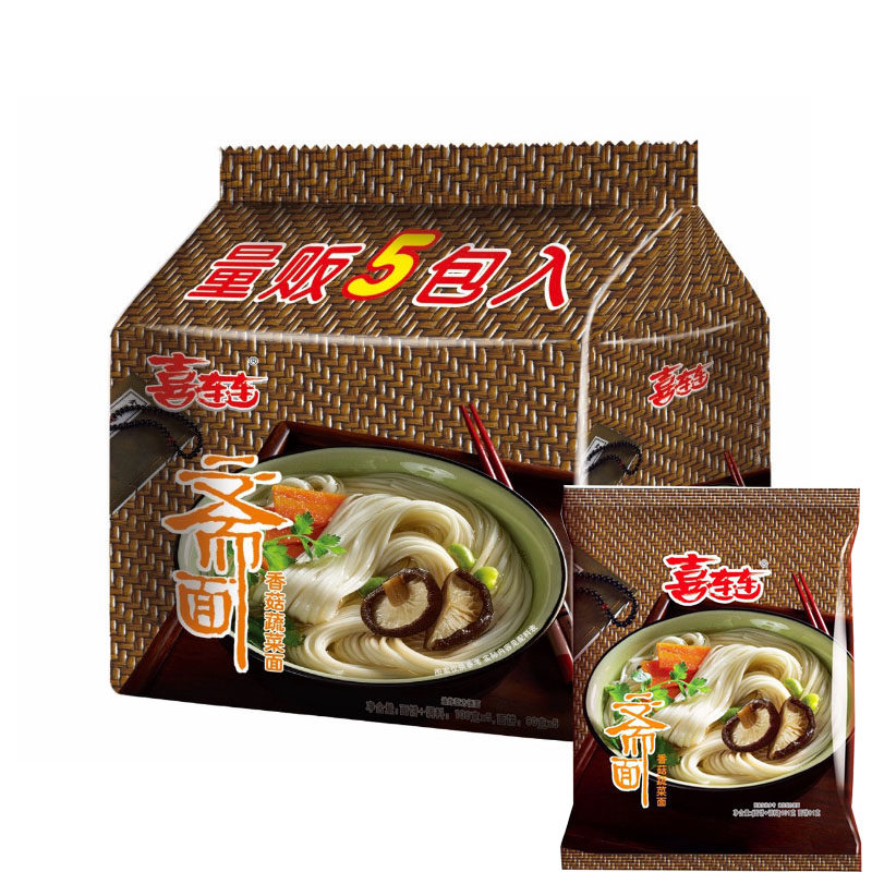 现货喜连连纯素方便面泡面斋面冲泡罗汉斋面寺庙的素食包整箱包邮
