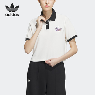 POLO衫 Adidas 女子运动短袖 阿迪达斯正品 IP1777 三叶草新款