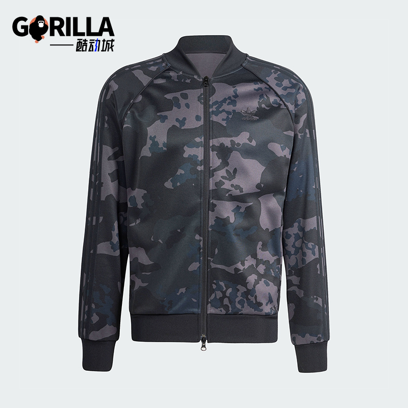 阿迪达斯男士印花运动夹克