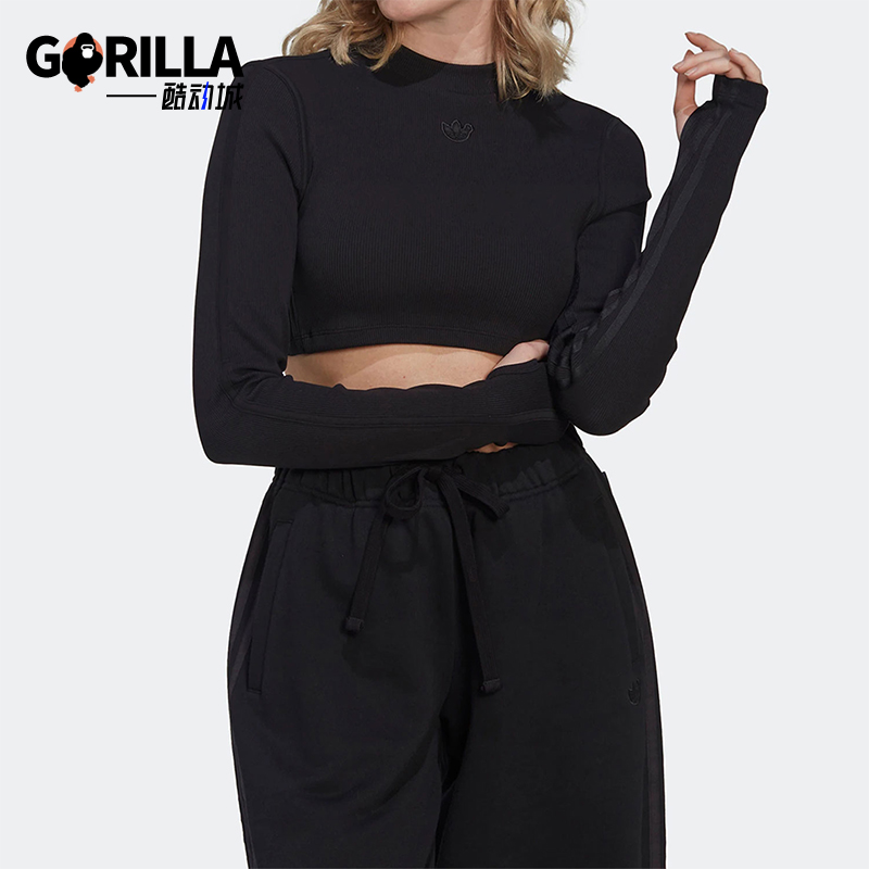 阿迪达斯女士运动长袖T恤