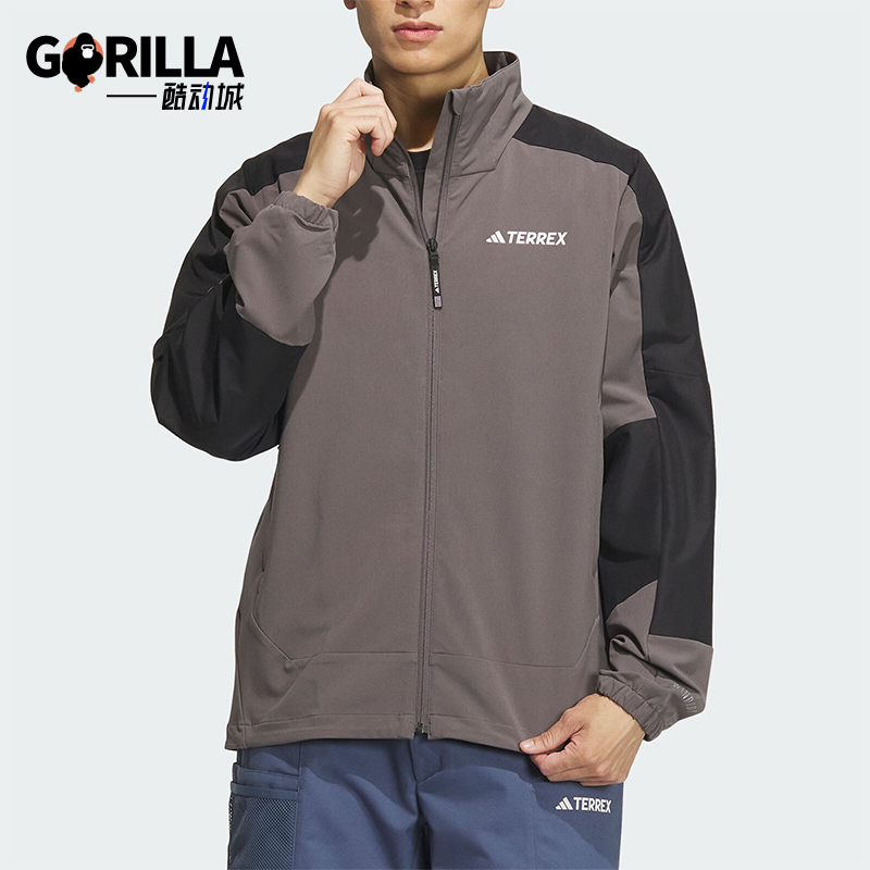 Adidas/阿迪达斯男士户外软壳衣