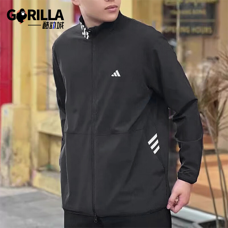 阿迪达斯男士梭织运动休闲外套