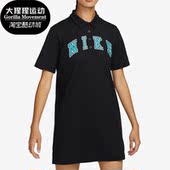 女子运动连衣裙FQ7010 Nike 短袖 翻领印花新款 010 耐克正品