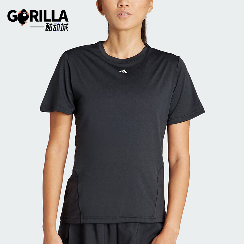 阿迪达斯女士运动健身短袖
