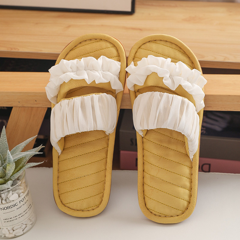 情侣夏天木地板布底拖鞋女室内牛筋软底家居春秋家用静音无声男士