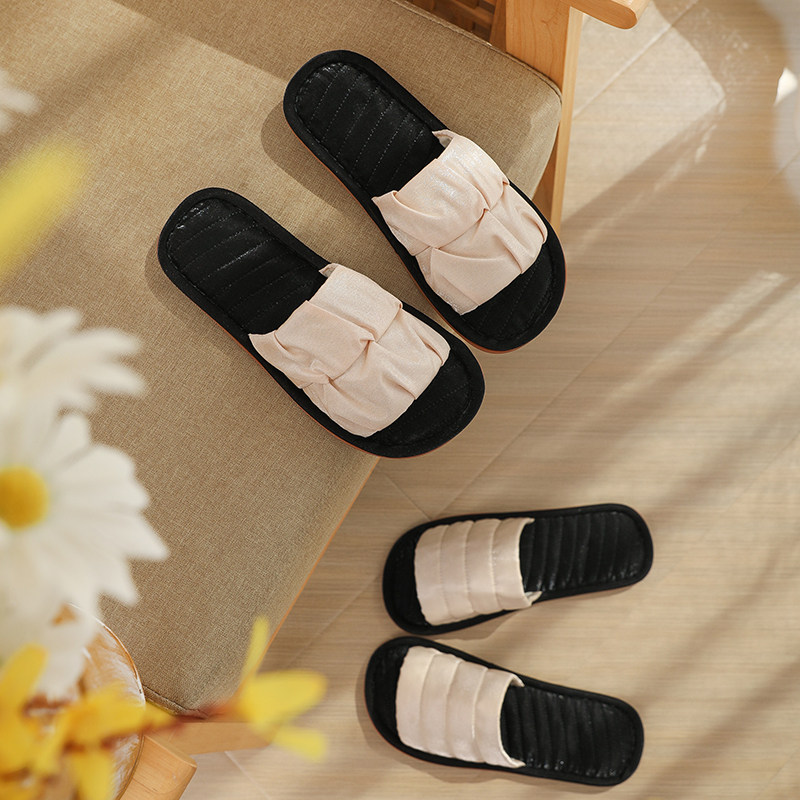 室内木地板布底静音家居拖鞋女男士家用情侣款防滑四季秋冬无声春