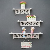 墙上置物架书架简约现代背景墙壁墙面搁板卧室挂墙装 饰壁挂免打孔