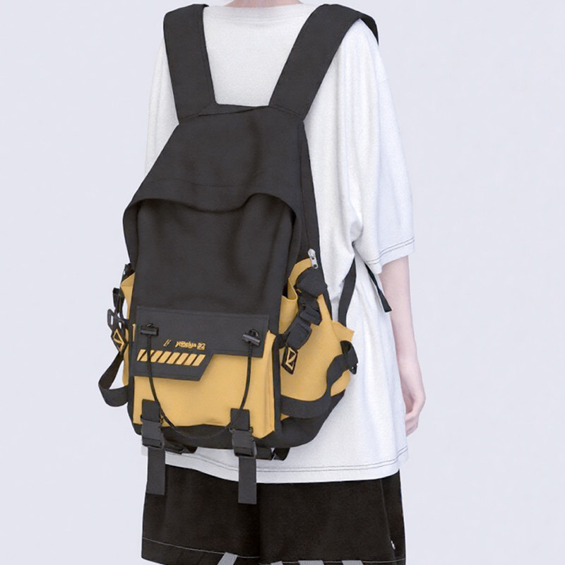 YONAIGA+原创ins机能风大容量小众男旅行背包学生书包双肩包包女,箱包皮具/热销女包/男包,双肩背包,淘宝优惠券,粉丝福利购,淘宝优惠卷