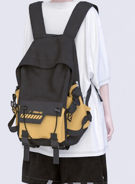 YONAIGA+原创ins机能风大容量小众男旅行背包学生书包双肩包包女