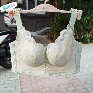 无钢圈聚拢调整型舒适文胸收副乳托胸蕾丝性感无痕 内衣女BC杯薄款