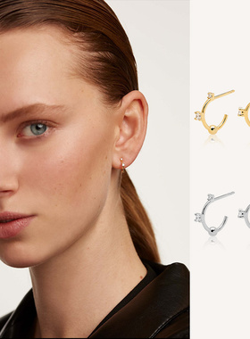 PD新款欧美小众宝石耳钉纯银耳饰耳环女2023年新款潮闺蜜生日礼物