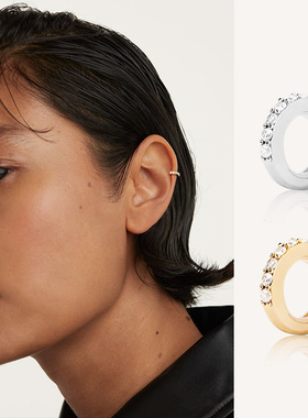 西班牙PD耳夹女无耳洞新款925纯银镀18k金耳饰耳骨夹冷淡高级Alex