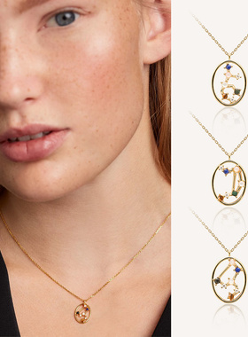 PDPAOLA纯银高级感十二星座项链