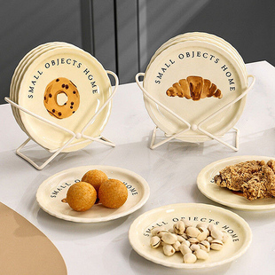 家用陶瓷装点心甜点小碟子餐具盘子水果盘餐桌上吐骨头碟渣盘套装