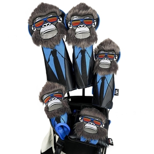 新款高尔夫木杆套帅气大猩猩高尔夫1号木 3 5号木 推杆帽套保护