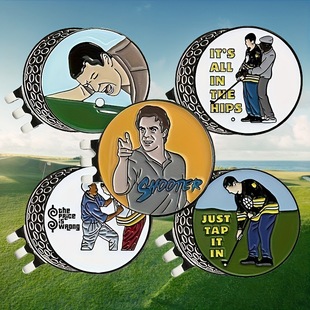 Golf 帽夾 31mm 防水不生銹 跨境 磁吸袋裝 高爾夫球標(biāo)帽夾mark
