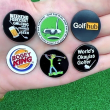 新款高尔夫球标帽烤漆夹磁吸球位标马克 定位 Golf Ball Marker