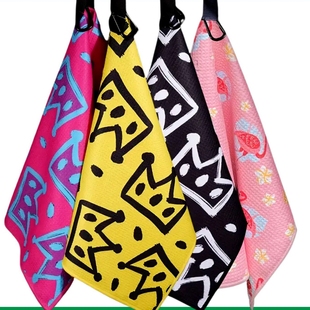 新款高尔夫 华夫格毛巾 皇冠 60*40 户外运动毛巾