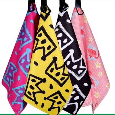 新款高尔夫 华夫格毛巾 皇冠 60*40 户外运动毛巾