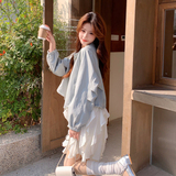 【现货】下摆抽绳百搭蛋白皮皮衣外套9820-P155-K248，女装皮衣，浙宝189