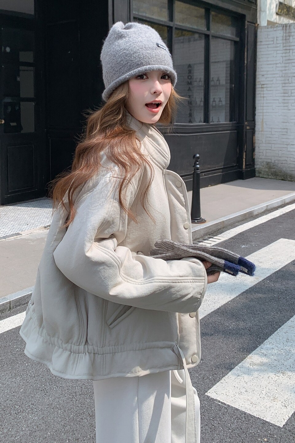 【现货】下摆抽绳可收棉服885-P195-K318,女装棉衣/棉服,浙宝189