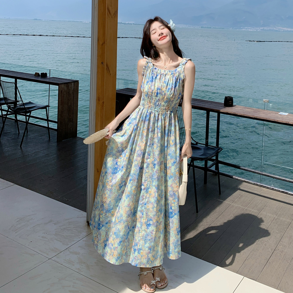【现货】油画花卉连衣裙7119-P125-K188，女装连衣裙，浙宝189