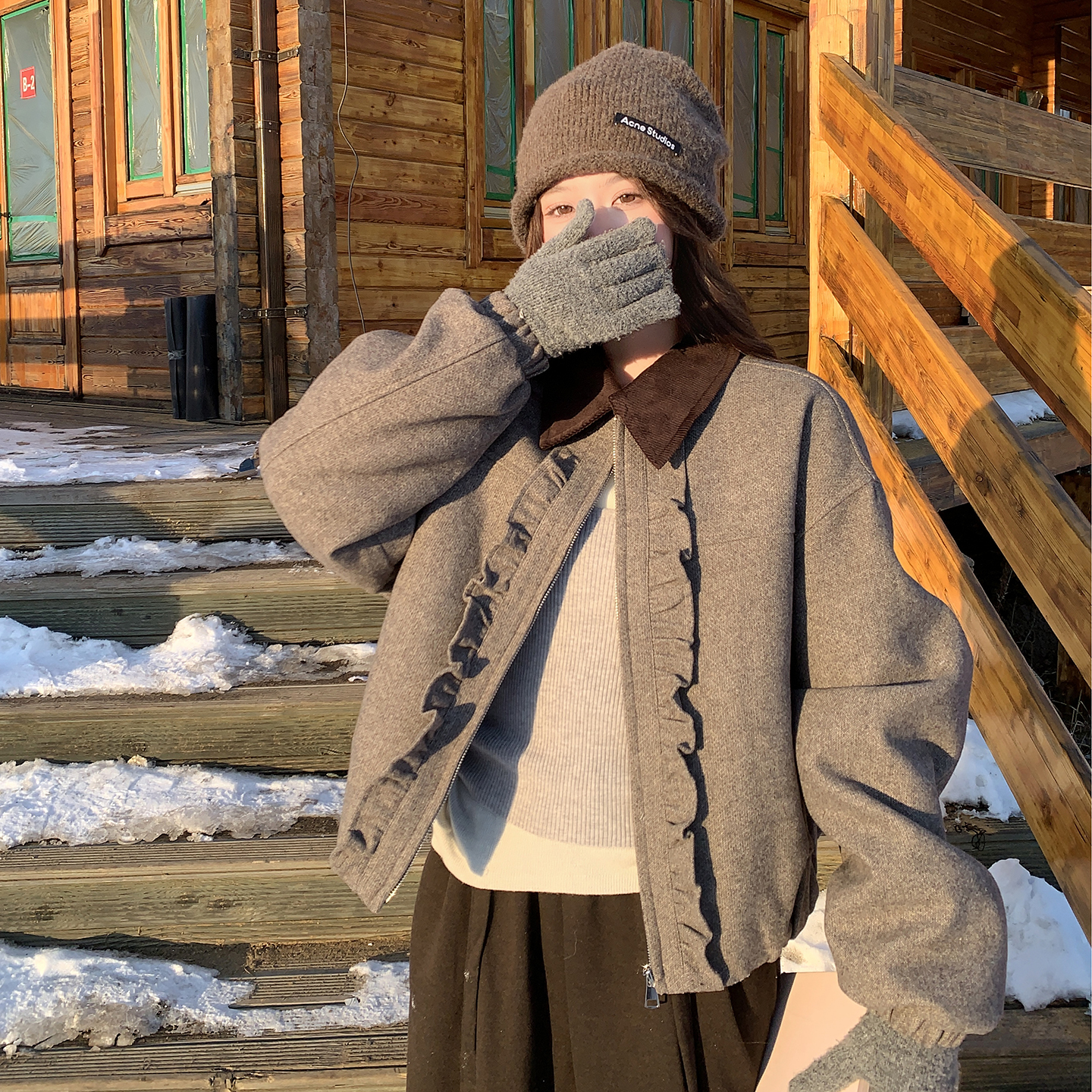 【出货中】木耳边棉服2902-P195-K298，女装棉衣/棉服，浙宝189