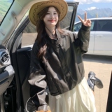 【现货】PU皮休闲皮衣外套6811-P165-K238，女装皮衣，浙宝189