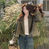 【现货】甜酷短款休闲风衣外套2795-P150-K248，女装短外套，浙宝189