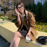 【现货】撞色复古休闲拉链外套766-P135-K198，女装短外套，浙宝189