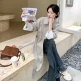 韩系拼接蕾丝袖口风衣8116-P175-K248，女装风衣，浙宝189
