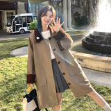 现货韩版宽松休闲风衣外套705-P155-K218，女装风衣，浙宝189