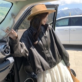 立领朋克风短款常规薄款长袖皮衣上衣复古秋季百搭春秋时尚休闲，女装皮衣，浙宝189